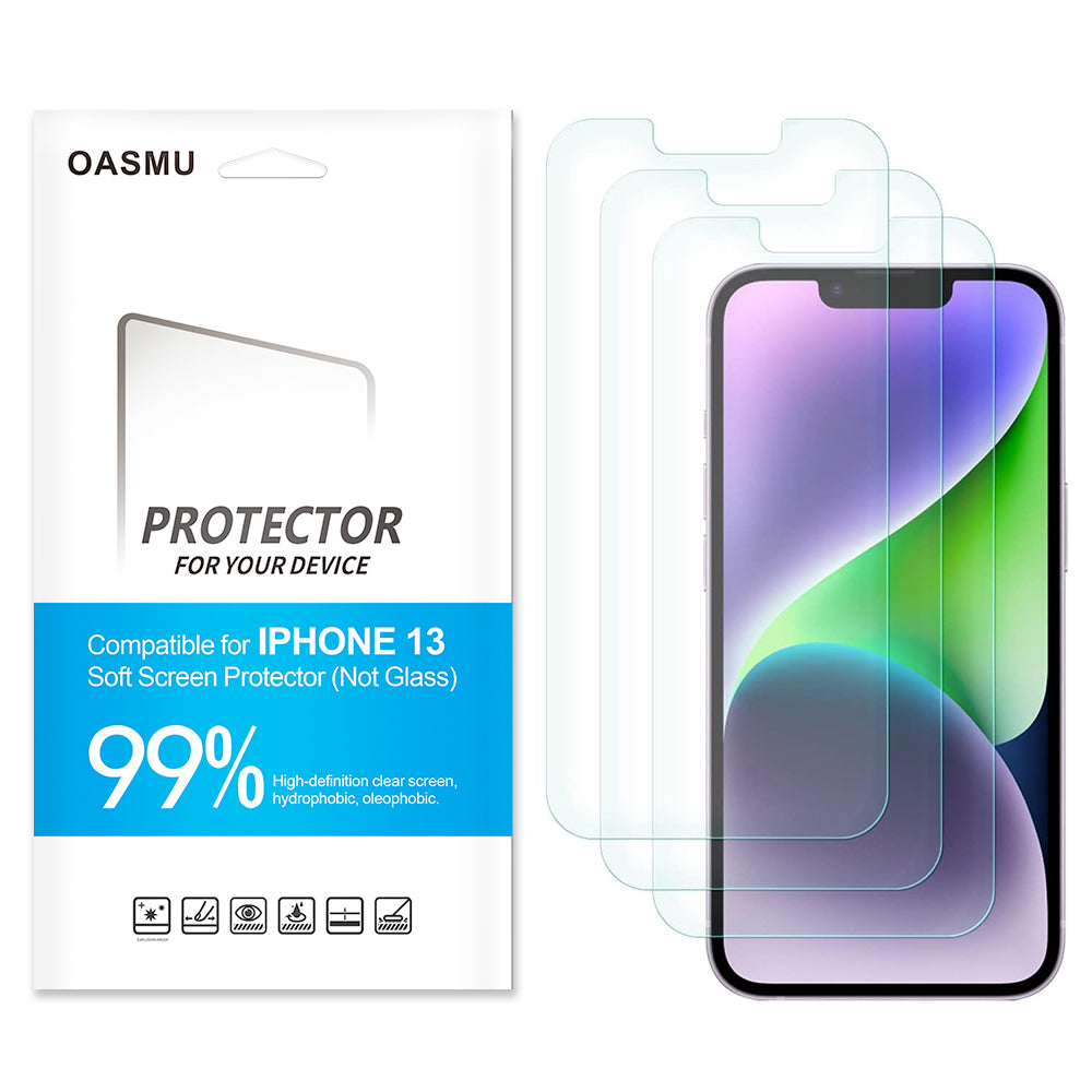 OASMU Designed for iPhone 13 Screen Protector, Anti Scratch, Bubble Free