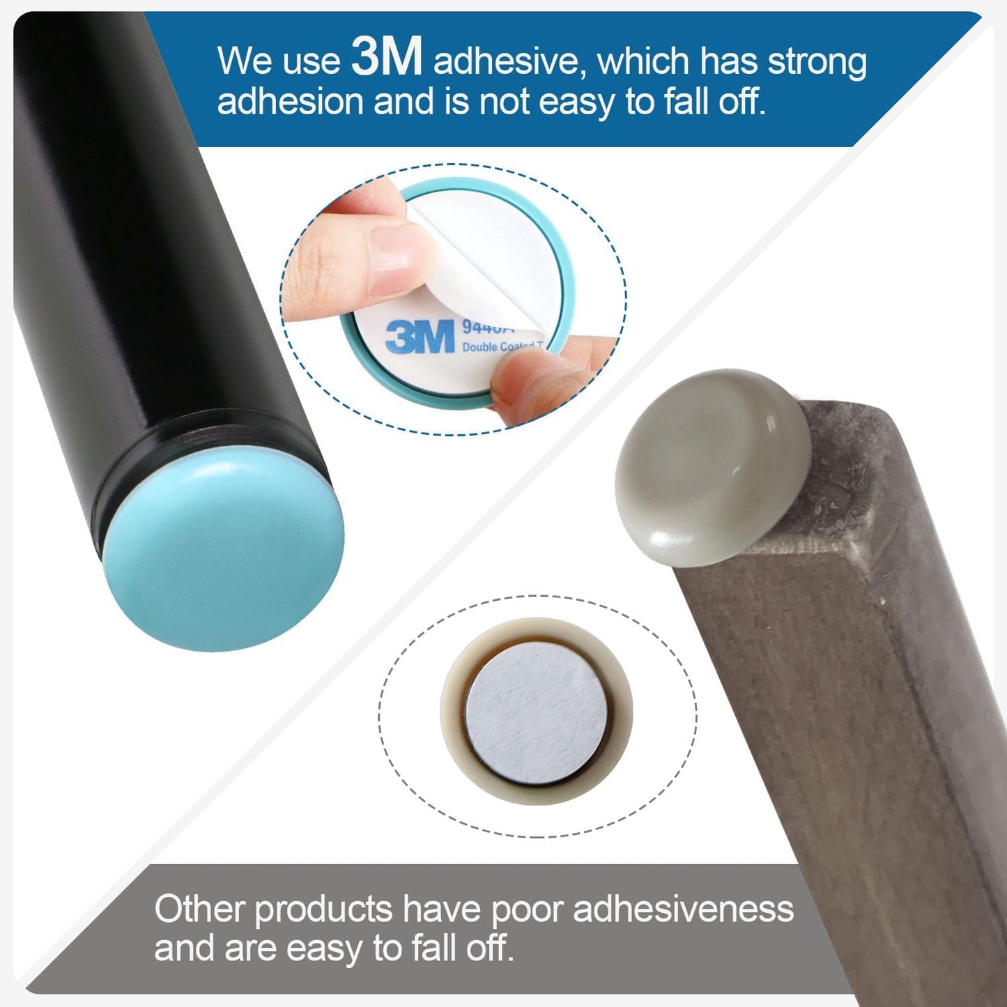 Furniture Sliders 20 PCS, Furniture Moving Sliders with 3M Adhesive for Carpets & Hardwood Floors, Chair Leg Floor Protectors, Move Your Furniture and Kitchen Appliance Easily - Blue