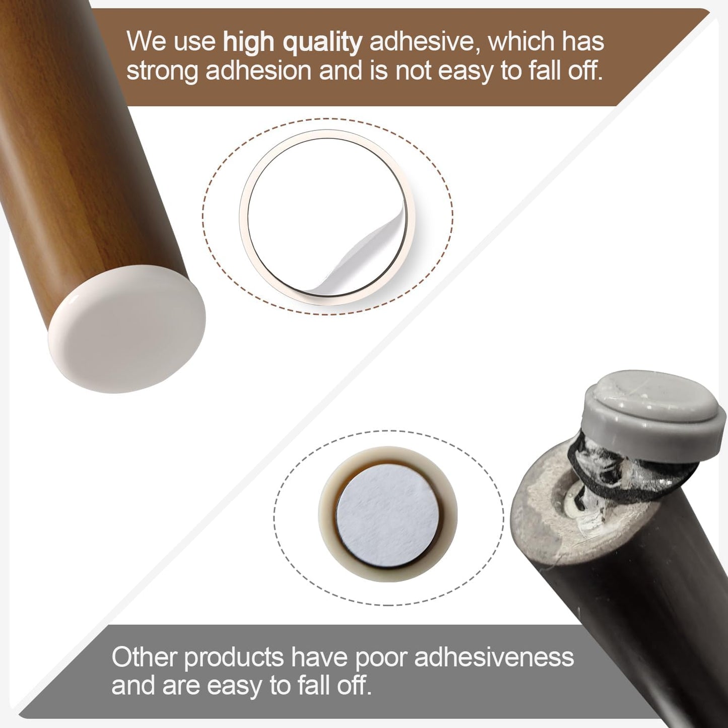 Furniture Sliders 20 PCS, Furniture Moving Sliders with 3M Adhesive for Carpets & Hardwood Floors, Chair Leg Floor Protectors, Move Your Furniture and Kitchen Appliance Easily - Beige