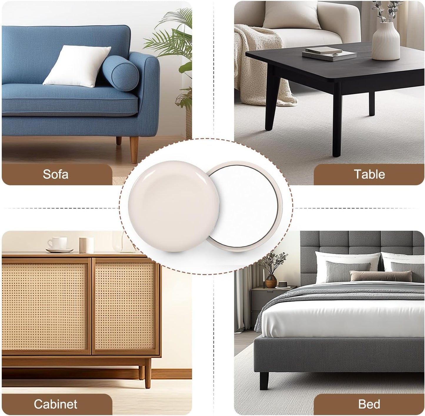Furniture Sliders for Carpet, Adhesive Chair Leg Sliders for Hardwood Floors, Furniture Movers Sliders for Furniture, Furniture Sliders Move Furniture Easily